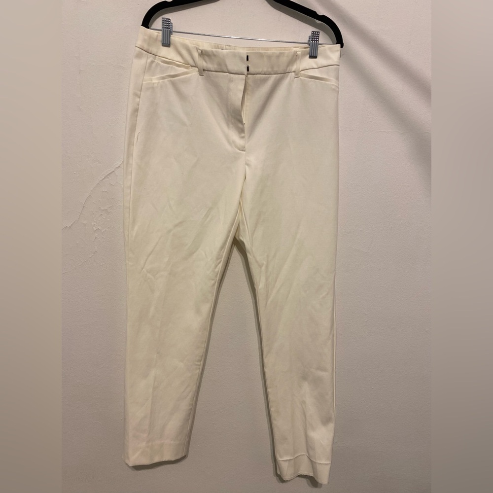The SLIM ankle off white trousers/ dress pants size 12